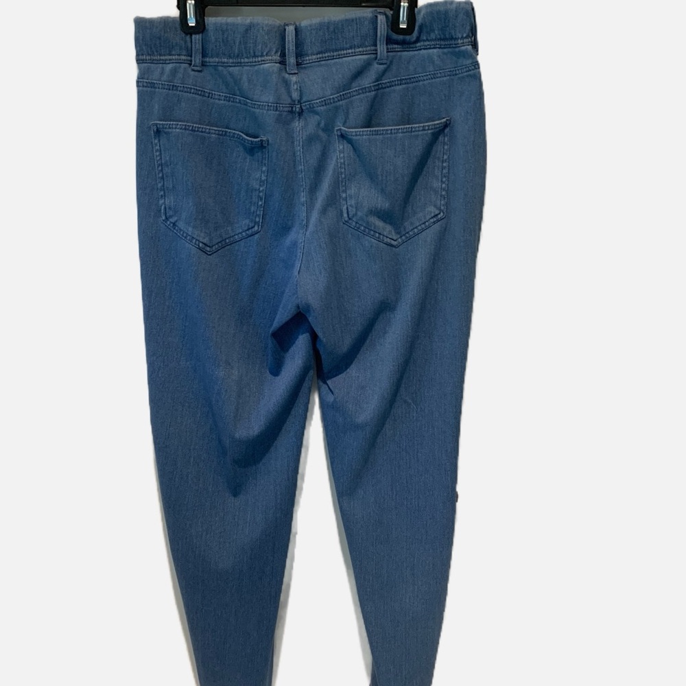 Land’s End comfort denim pants for women. Size 1X, pre-owned. Elastic waist - Picture 3 of 12
